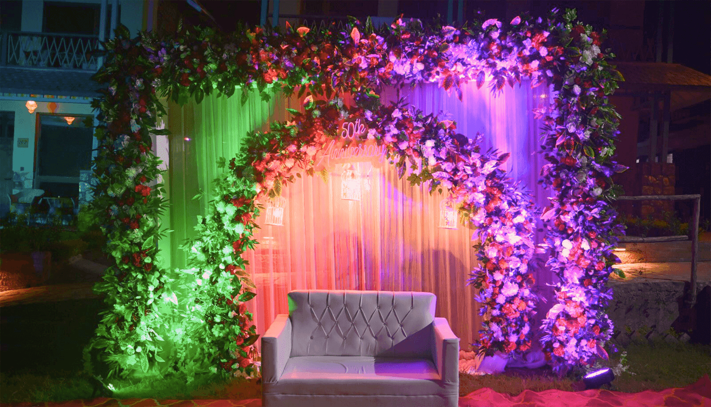 Outdoor wedding ceremony